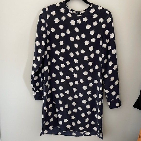 Equipment Spotted Daisy Owen Silk Dress - Navy - Picture 2 of 6